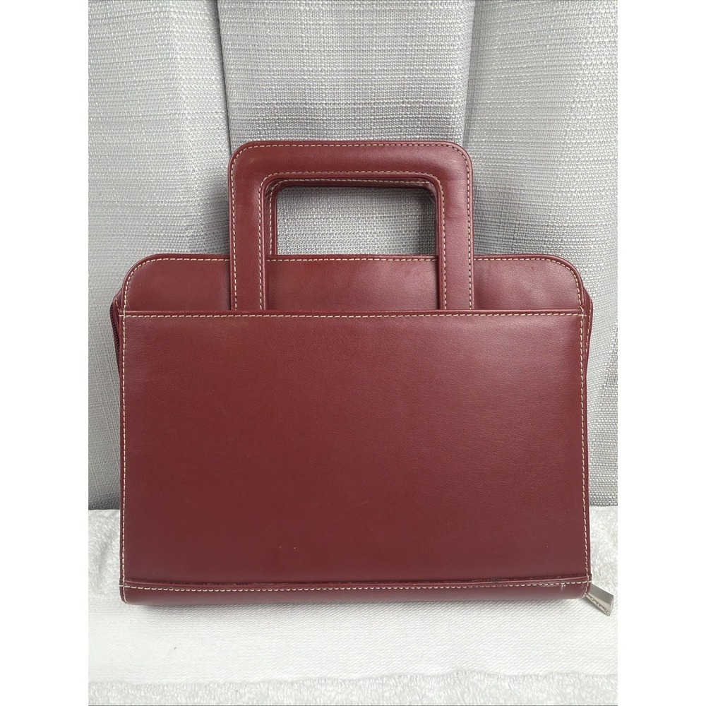 Vtg FRANKLIN COVEY Red  7 Ring Planner Binder  w/ Retractable Handles  8" x 11" - Picture 4 of 16